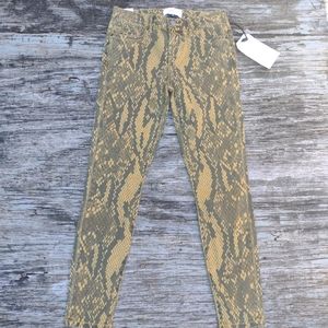 NWT Current/Elliott snake skin skinny jeans